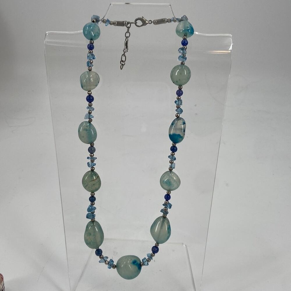 Blue Stone beaded necklace